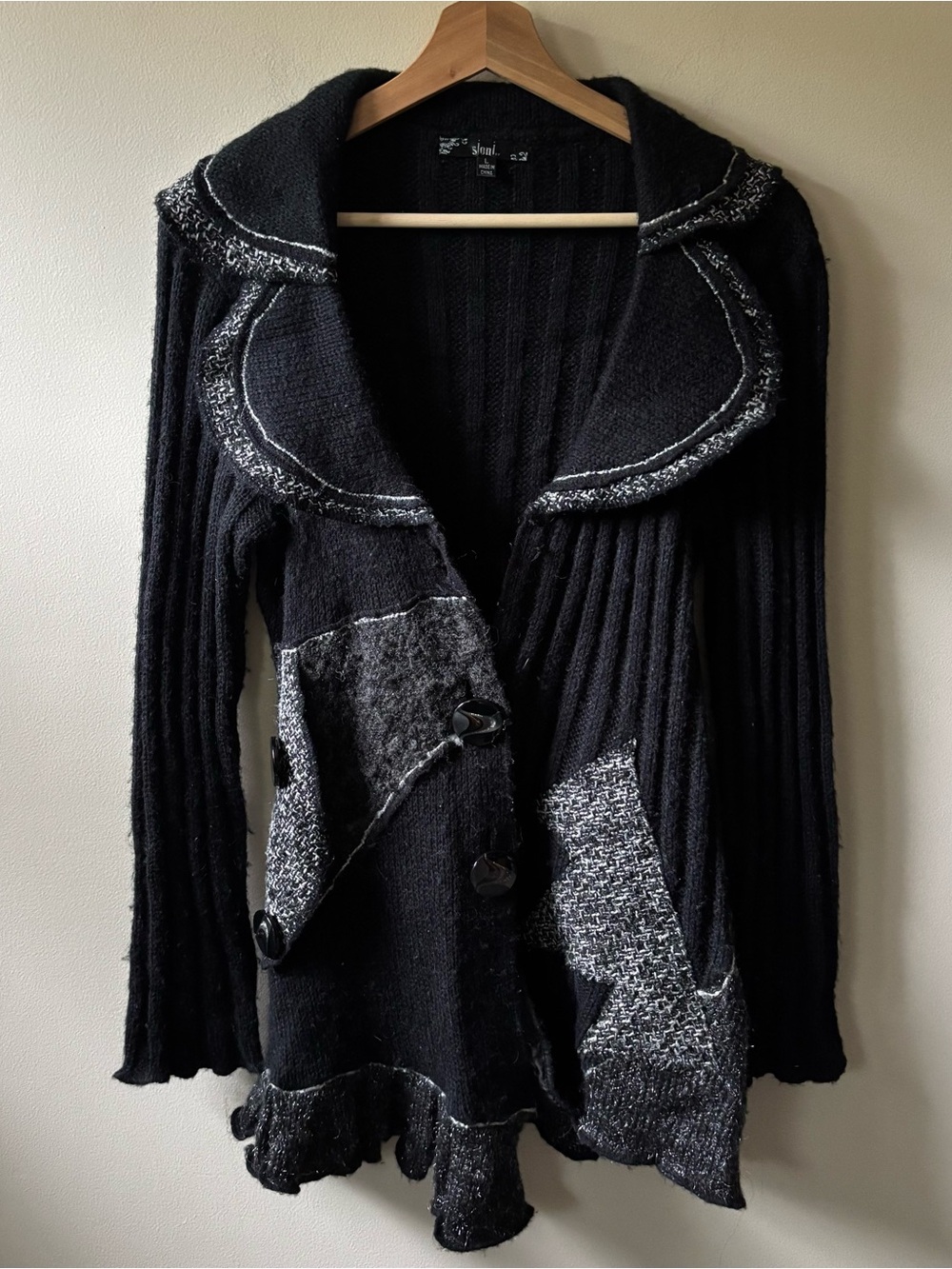 Sioni Wool Blend Goth Fairy Cardigan
